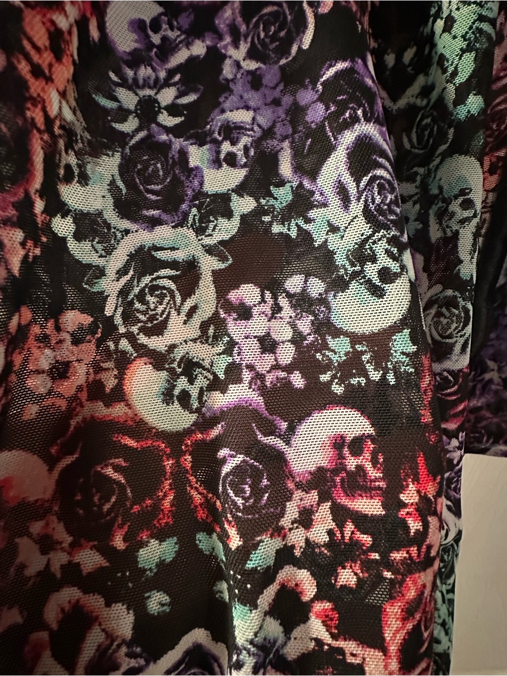 torrid NWT Black Floral & Skull Longline Underwire Bodysuit - Picture 7 of 12